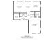 First floor floor plan showing a living room, kitchen, dining area and laundry at 4613 Walker St, Greenwood, IN 46143