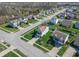 Neighborhood aerial view showcasing cozy homes and lush landscaping at 5209 Twin Bridge Blvd, Indianapolis, IN 46239