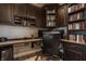Dedicated home office featuring custom cabinetry, a built-in desk, and ample storage space, perfect for working from home at 528 Dylan Dr, Carmel, IN 46032