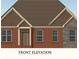 Charming front elevation showcasing the brick and stone facade, complemented by a stylish front door and well-placed windows at 6100 Horizon Dr, Columbus, IN 47201