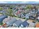 Aerial view of a charming neighborhood featuring many colorful houses at 715 Cottage Ave, Indianapolis, IN 46203