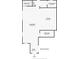 Layout of the main level featuring a living room, kitchen, bathroom, laundry room, and foyer at 715 Cottage Ave, Indianapolis, IN 46203