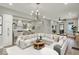 Stylishly decorated living room with comfortable seating and an open floor plan to kitchen at 715 Cottage Ave, Indianapolis, IN 46203
