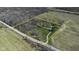 Aerial view of property with defined yellow property lines at 11015 S State Road 58, Columbus, IN 47201