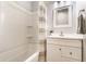 Cozy bathroom with tub/shower combination at 11674 Buttonwood Dr, Carmel, IN 46033