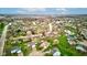Expansive aerial view of a suburban neighborhood with manicured lawns and mature trees in a picturesque setting at 118 Presidential Ct, Greenfield, IN 46140