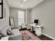 Bright office space with modern desk, comfortable seating, and stylish rug at 1826 N Alabama St, Indianapolis, IN 46202