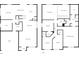 Two-story floor plan highlighting bedroom, bathroom, kitchen, living room, and garage layout at 1839 Silverton Dr, Avon, IN 46123