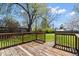 Relax on this wooden back deck, perfect for outdoor entertaining or enjoying a quiet moment at 1933 Ruth Dr, Indianapolis, IN 46240