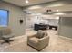 Open-concept basement featuring neutral tones, recessed lighting, chair, and a bar area with a pool table at 2325 Silver Rose Dr, Avon, IN 46123