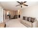 Second floor landing with a sofa and a view of the staircase at 2325 Silver Rose Dr, Avon, IN 46123