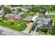 Prime location showing a manicured neighborhood and mature trees from an aerial perspective at 3809 Wildwood Dr, Indianapolis, IN 46239