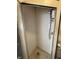 Tiled shower with a shower head and glass door at 4653 E Us Highway 36, Markleville, IN 46056
