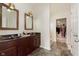 Bathroom with double vanity, tub, and walk-in closet at 6156 N Cedarwood Dr, McCordsville, IN 46055