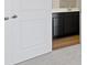 En Suite bathroom with wood floors, dark vanity and framed mirror at 7167 Finley Creek Dr, Whitestown, IN 46075