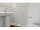 Bathroom featuring a pedestal sink, with minimal design at 7167 Finley Creek Dr, Whitestown, IN 46075
