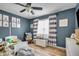 bedroom with a crib, furniture, and hardwood floors at 7714 Black Walnut Dr, Avon, IN 46123