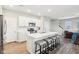 Bright, modern kitchen featuring stainless appliances, an island, and sleek countertops at 8663 Kellner St, Pendleton, IN 46064
