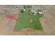 Aerial view showing the property lines of a farmhouse, outbuildings and farm land at 10723 E State Road 234, Wilkinson, IN 46186
