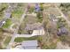 An aerial view of the property showing the updated landscaping in the front yard and a newly constructed driveway at 1234 E 71St St, Indianapolis, IN 46220
