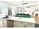 Open floorplan with kitchen, living room, and pool table at 1321 Union St, Indianapolis, IN 46225