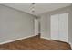 Bedroom featuring hardwood flooring and a double door closet at 14917 Mia Dr, Carmel, IN 46033