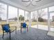 Relaxing screened-in patio with comfortable seating and view of a large backyard at 182 Batteese Dr, Cicero, IN 46034