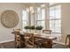 Well-lit dining space with a rustic wooden table, potted plants, and decorative wall art at 2023 Alvord St, Indianapolis, IN 46202