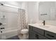 Bathroom with vanity, toilet, tub and shower combination at 20398 N Pacific Ave, Westfield, IN 46074