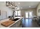 Open floorplan with kitchen island open to living room at 2144 Connie Ct, Franklin, IN 46131