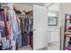 Spacious walk-in closet with ample storage and organization, conveniently located next to the bathroom at 3130 Shadow Lake Dr, Indianapolis, IN 46217