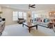 Bright living area featuring plush seating, neutral tones, and an open layout to the dining area and kitchen at 3789 Shady Pointe Row, Greenwood, IN 46143