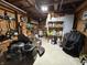 Organized shed with lawn equipment, shelving, and various supplies neatly arranged at 415 N Westview Dr, Columbus, IN 47201