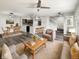 Inviting open-concept living area with modern decor, breakfast bar, and seamless flow at 4630 Kelvington Dr, Indianapolis, IN 46254
