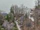 Aerial view showing houses bordering the lake at 6599 Meadowlark Dr, Nineveh, IN 46164