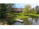 Serene backyard with a private dock and waterfront views at 7371 Windridge Way, Brownsburg, IN 46112