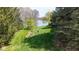 Picturesque backyard with mature trees, a lush lawn, and flowering plants at 7371 Windridge Way, Brownsburg, IN 46112