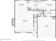 Layout of the first floor, including the living room, kitchen, and other living spaces, along with attached garage at 7418 Bluebird Ct, Indianapolis, IN 46254