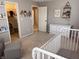 A Bedroom features a crib, closet, and white dresser at 796 Booneway Ln, Bargersville, IN 46106
