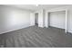 Neutral bedroom boasts plush carpet, closet and ensuite access at 8251 Garden Ridge Rd, Indianapolis, IN 46237