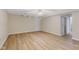 Finished basement provides a large recreational space with recessed lights and modern vinyl flooring at 8394 S 600 W, Pendleton, IN 46064