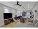 Open-concept living room seamlessly flows into the kitchen area at 922 Cottage Ave, Indianapolis, IN 46203