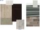 An assortment of interior and exterior samples of home finishing, including flooring, siding and brick at 1117 Stubble Run, Danville, IN 46122