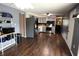 Modern kitchen with stainless steel appliances, ample counter space, and an open layout at 1255 Easy St, Greenwood, IN 46142