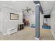 Basement storage and bonus area featuring neutral carpet and grey accents at 1575 Oakvista Dr, Greenwood, IN 46143