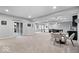 Spacious finished basement featuring a dining area and sliding glass doors at 16193 Burnt Rock Ln, Fortville, IN 46040