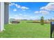 Spacious backyard featuring patio furniture, grassy lawn, and new construction in view at 1691 Beyers St, Fortville, IN 46040