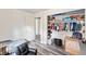 bedroom features a well-organized closet and gray wood-look flooring at 2221 Groff Ave, Indianapolis, IN 46222
