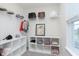 Well-organized closet space featuring shelving and hanging rods at 2538 Redding Dr, Whitestown, IN 46075