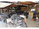 A cluttered garage filled with tools and equipment, offering storage space for the homeowner at 2692 E County Road 750 S, Clayton, IN 46118